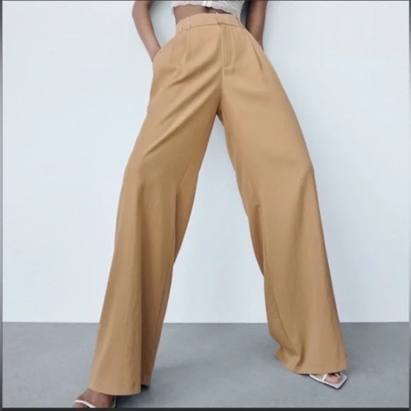 ZARA | Wide Leg High Waisted Trouser - Picture 1 of 16